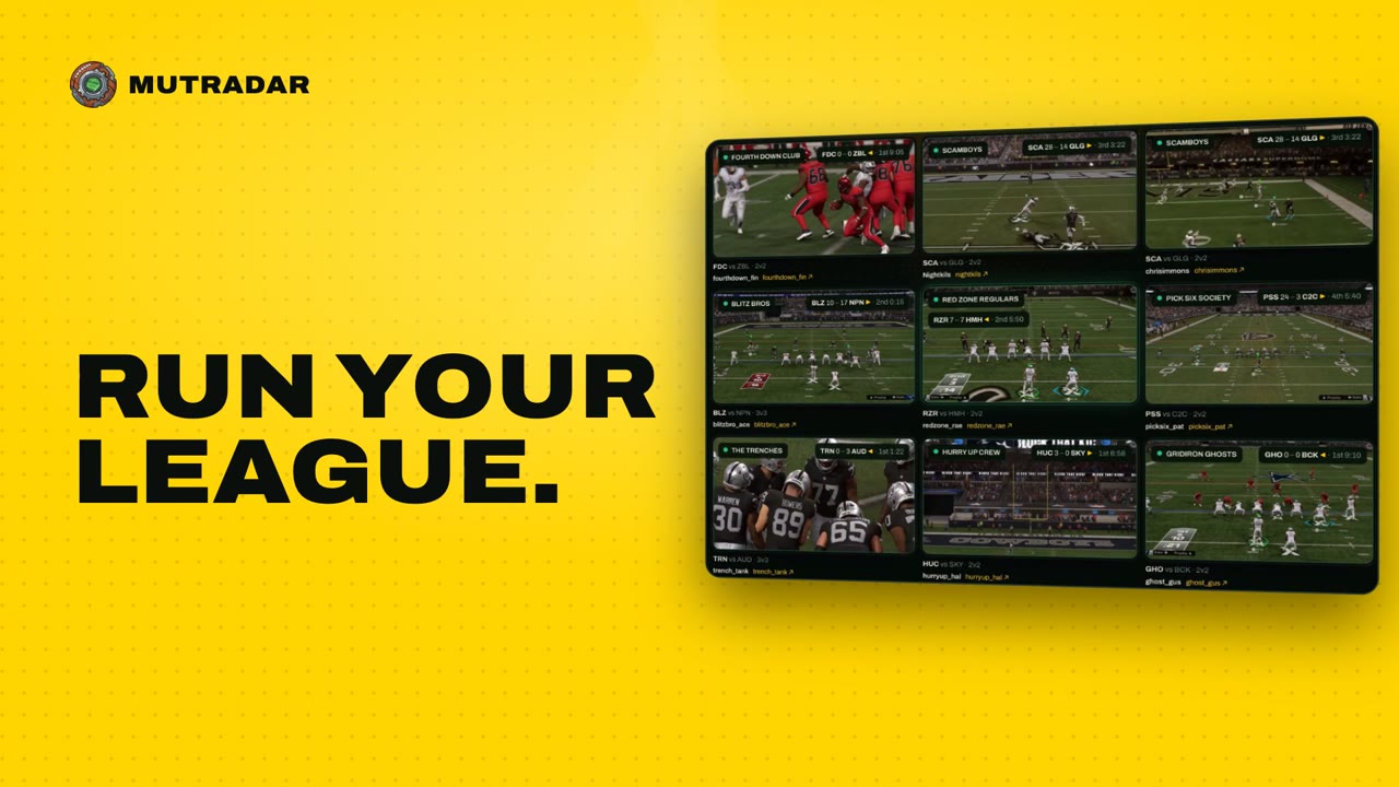 The MutRadar league tour: the control room of a Madden 27 MUT league